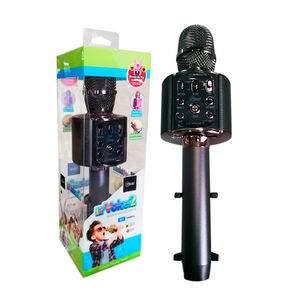 Micrófono Karaoke Lil Voice 2 Led Soporte Metal 8910