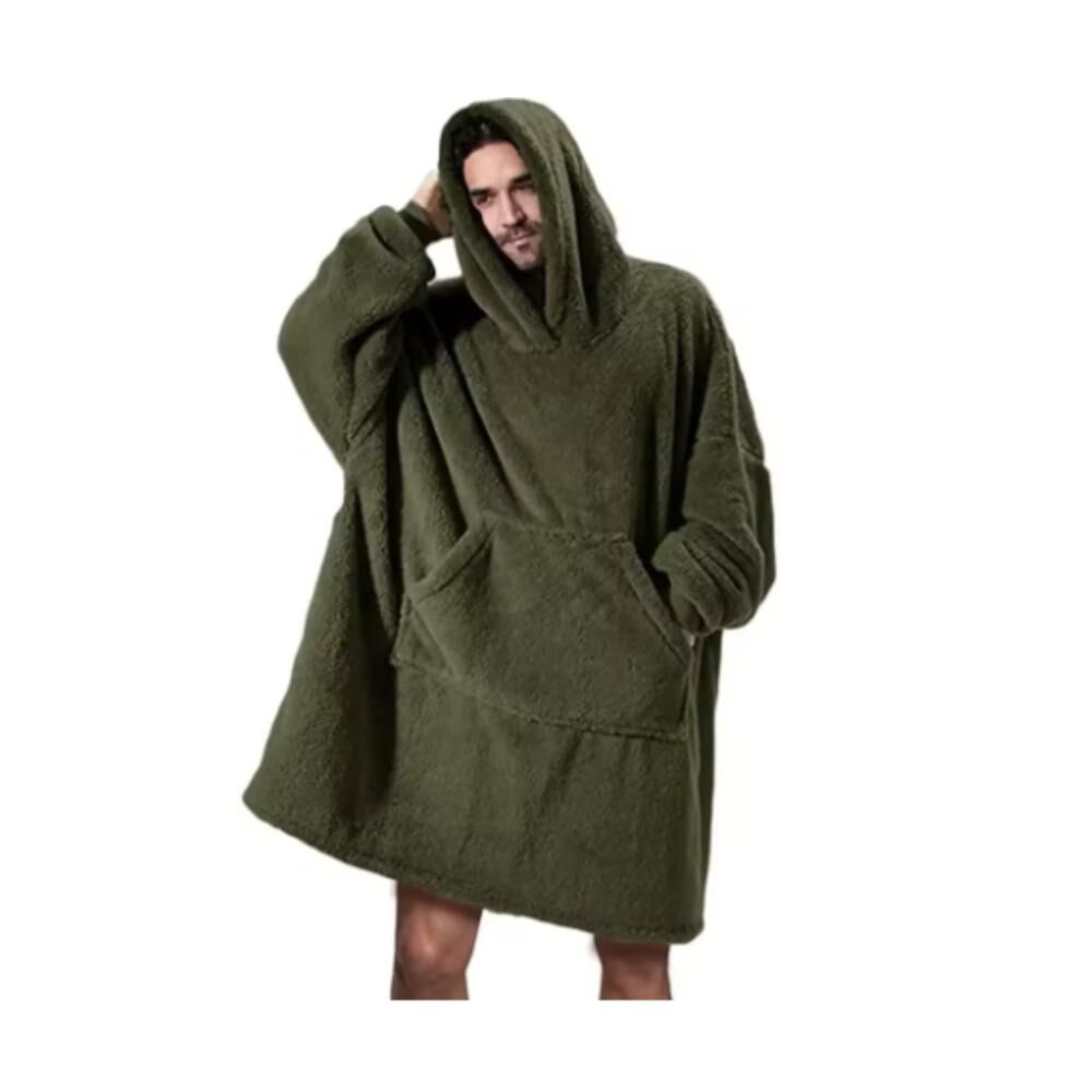 Poleron Felpa Con Capucha Manta Polar Bata Frazada Inviern image number 9.0