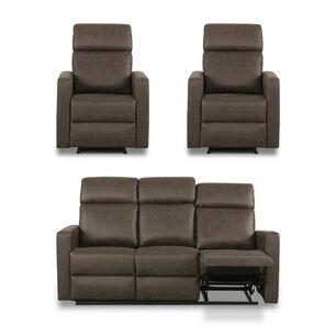 Juego De Living Reclinable Cic Asturias / 3 Cuerpos + 1 Cuerpo