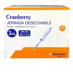 Jeringa Desechable 3ml Luer Lock 21g Pack De 25 Unid 3 Ml