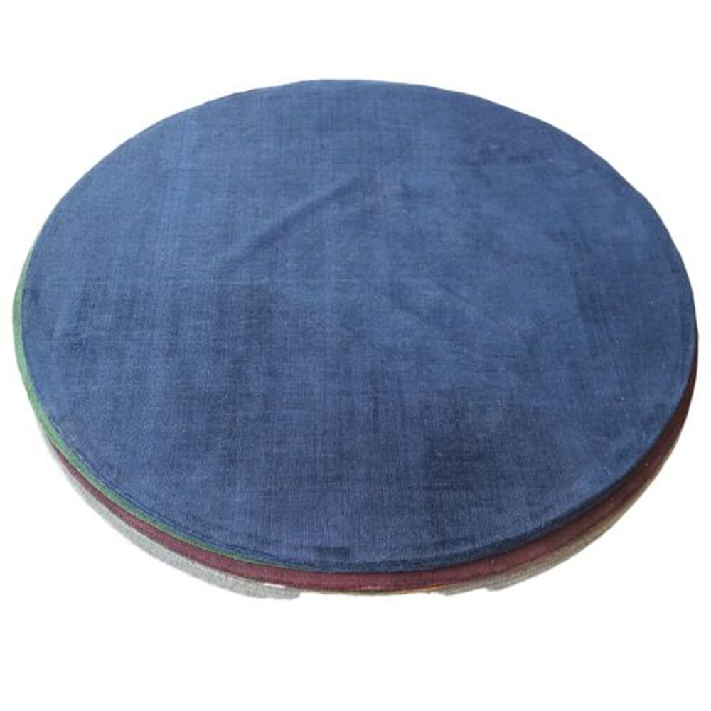 Alfombra Microfibra Redonda Grande Azul image number 1.0