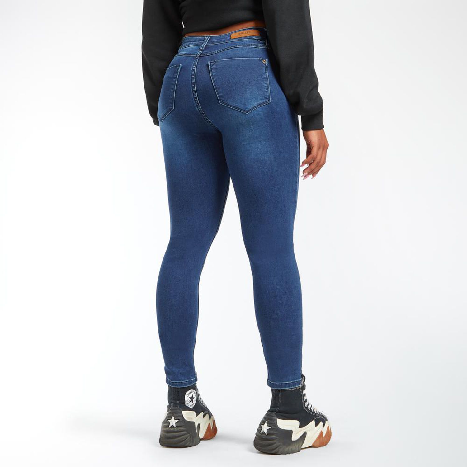 Jeans Tiro Alto Skinny Rolly Go image number 3.0