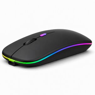 Mouse Inal&aacute;mbrico Dual Bluetooth + Usb 2g Recargable Rgb Bk