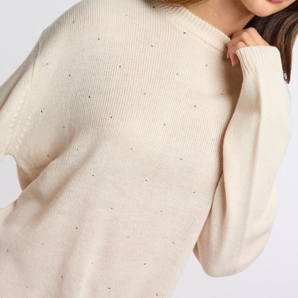 Sweater Brillos Manga Larga Cuello Redondo Mujer Freedom image number 4.0