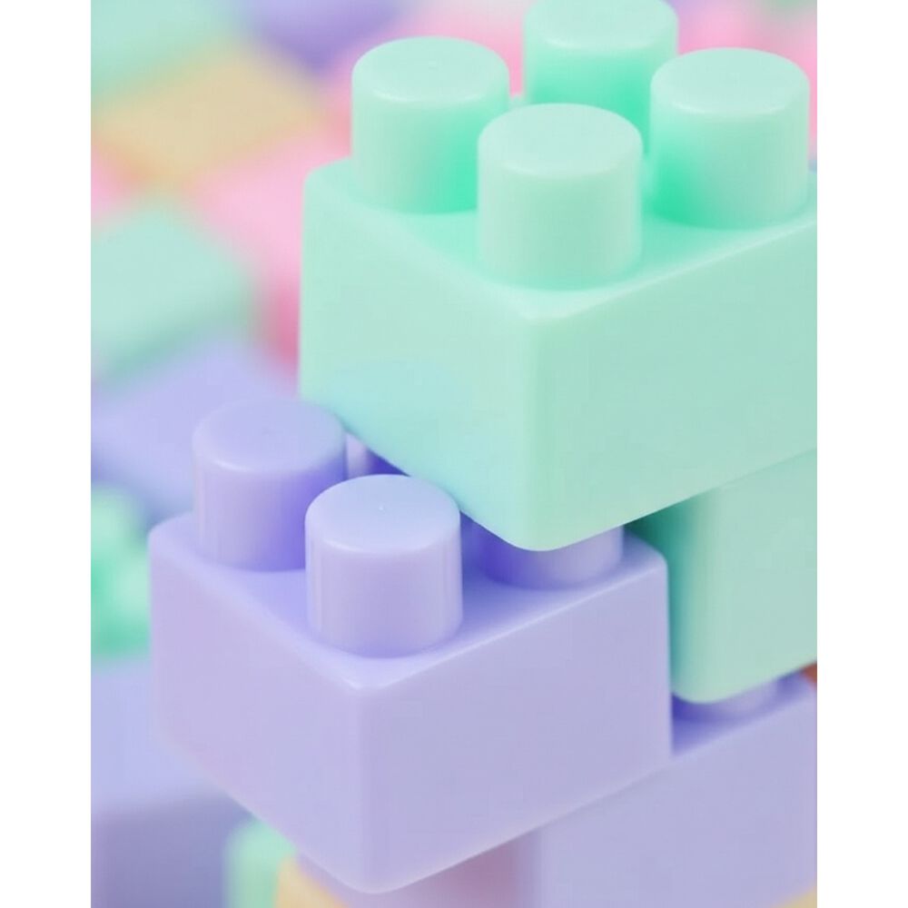 Juguete Bloques Construccion 88 Piezas Color Pastel image number 5.0