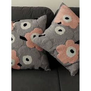 Set De 2 Cojines Bordados De Flor