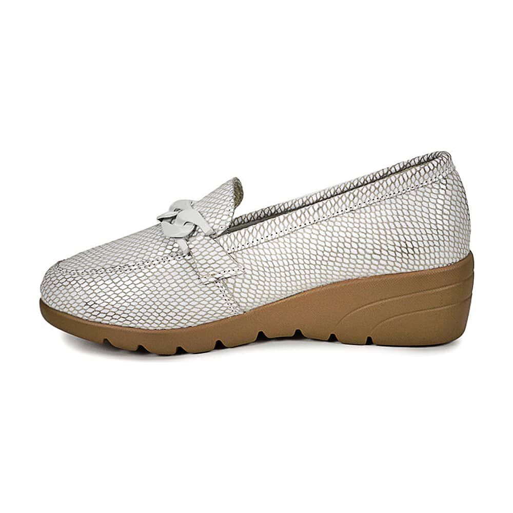 Mocas&iacute;n Cuero Hadassa Blanco image number 4.0