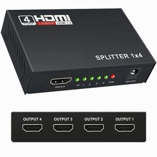 Splitter Adaptador Hdtv 1x4 Activo 1.4 3d Tv Led Lcd 1080p Hd