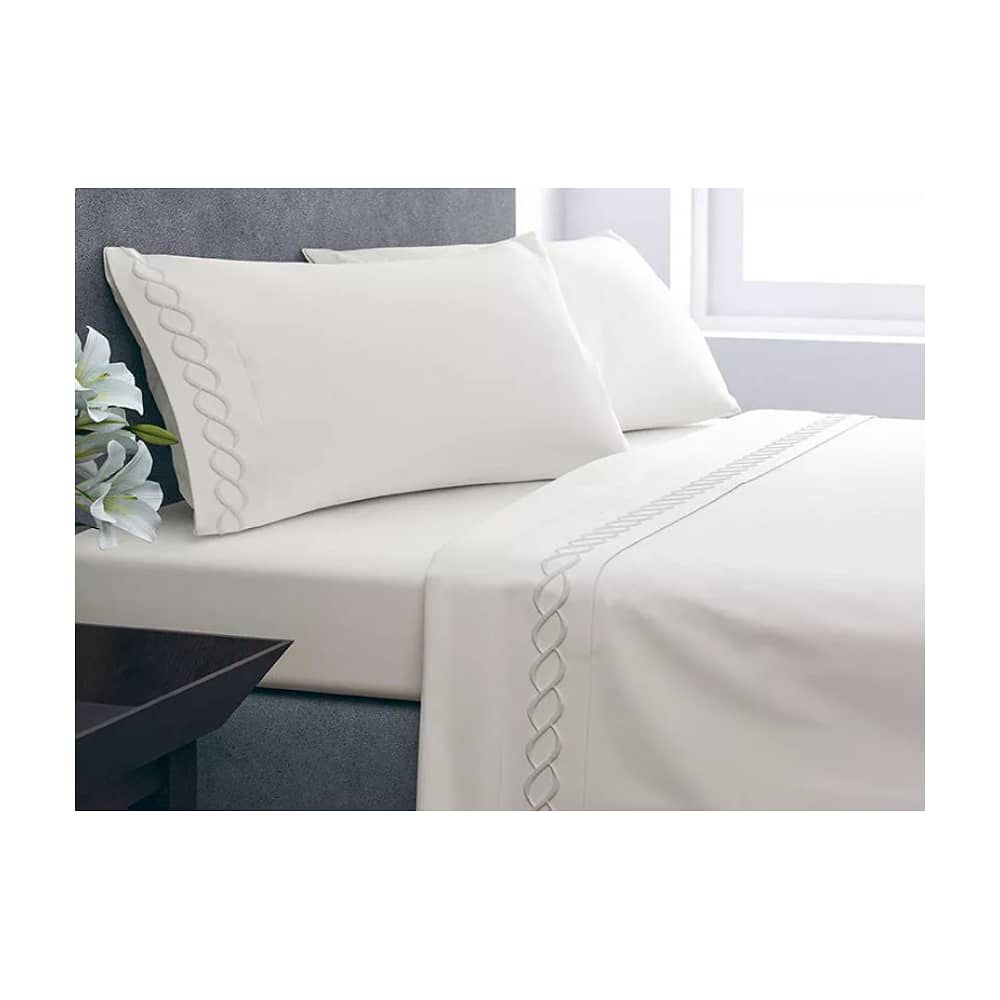 Juego De Sabanas 2 Plazas 210 Hilos Bordadas image number 0.0