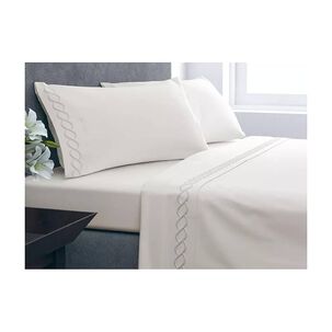 Juego De Sabanas 2 Plazas 210 Hilos Bordadas