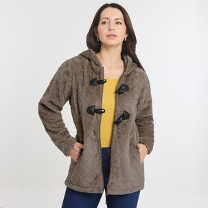 Chaqueta Montgomery Sherpa Cuello Alto Con Capucha Mujer Geeps