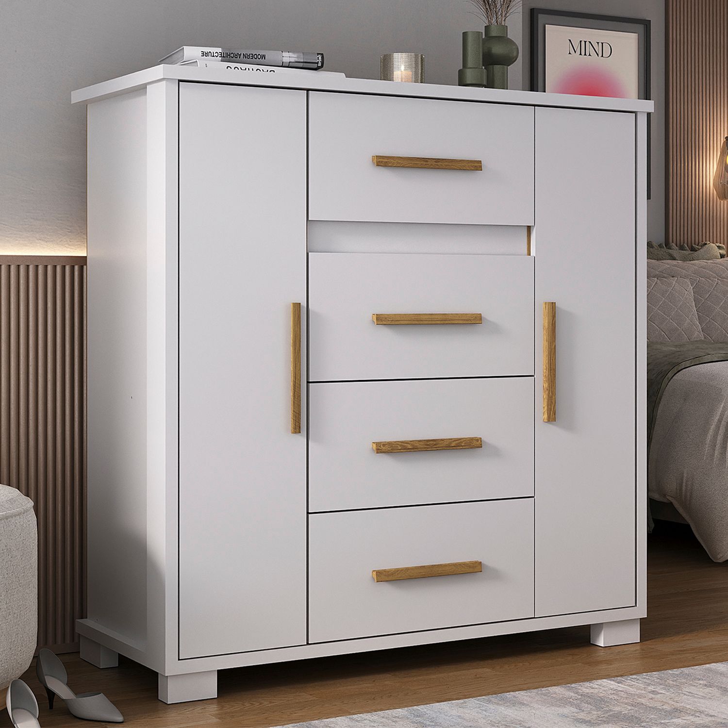 Comoda Di Poretti Design Kyra / 2 Puertas / 4 Cajones image number 4.0