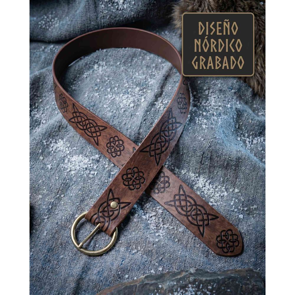 Cinturon Vikingo Medieval De Cuero Pu Accesorio Cosplay image number 1.0