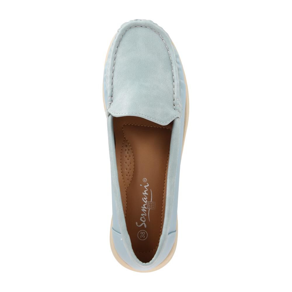 Mocasín Mujer Sormani Celeste image number 4.0