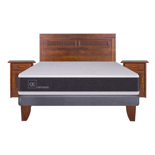Cama Europea Cic Ortopedic / 2 Plazas / Base Normal + Set De Maderas