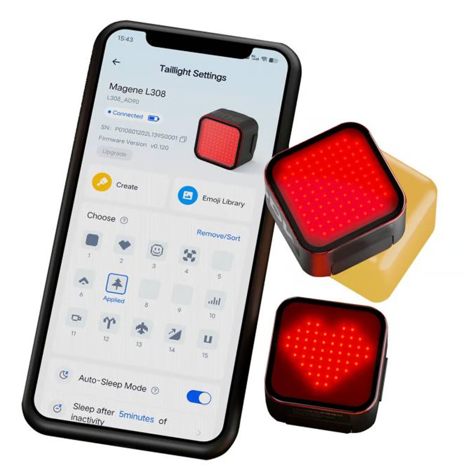 Luz Trasera Bicicleta De Radar Sensor Magene L308 image number 2.0