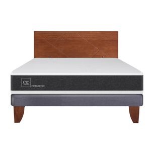 Cama Europea Cic Ortopedic / 2 Plazas / Base Normal + Respaldo