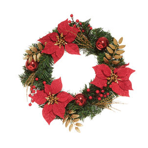 Adorno De Navidad Casaideal Corona Roja Adorno De Navidad Casaideal Corona Roja