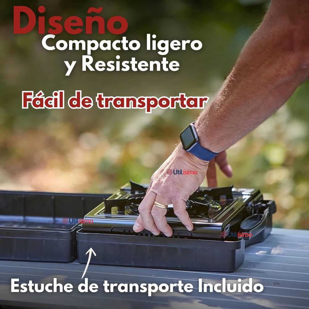 Cocina Port&aacute;til Cocinilla Camping + Kit De Instalaci&oacute;n Y Lata De Gas image number 5.0