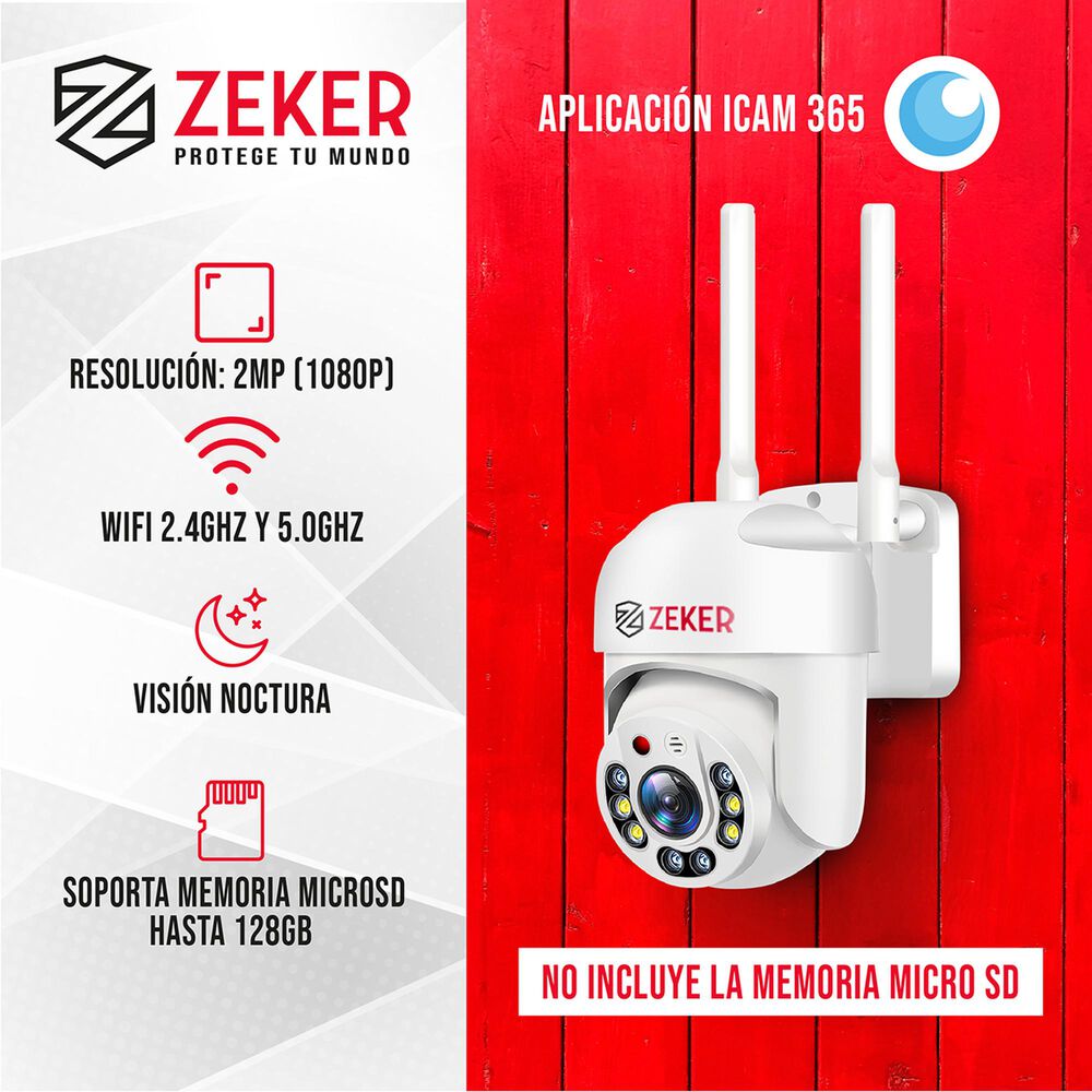 C&aacute;mara De Seguridad Wifi Exterior Impermeable Zeker 2mp 5g image number 1.0