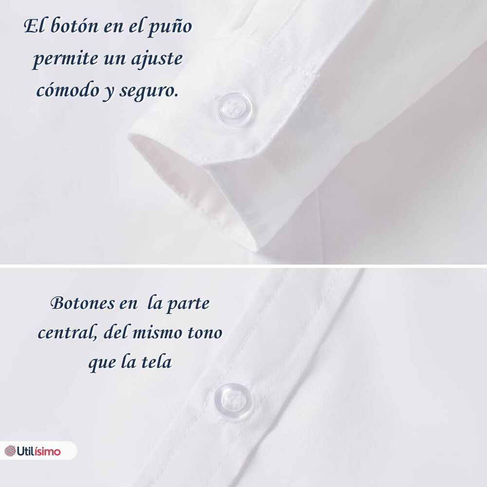 Camisa Escolar Blanca Manga Larga Colegio Para Ni&ntilde;os image number 7.0