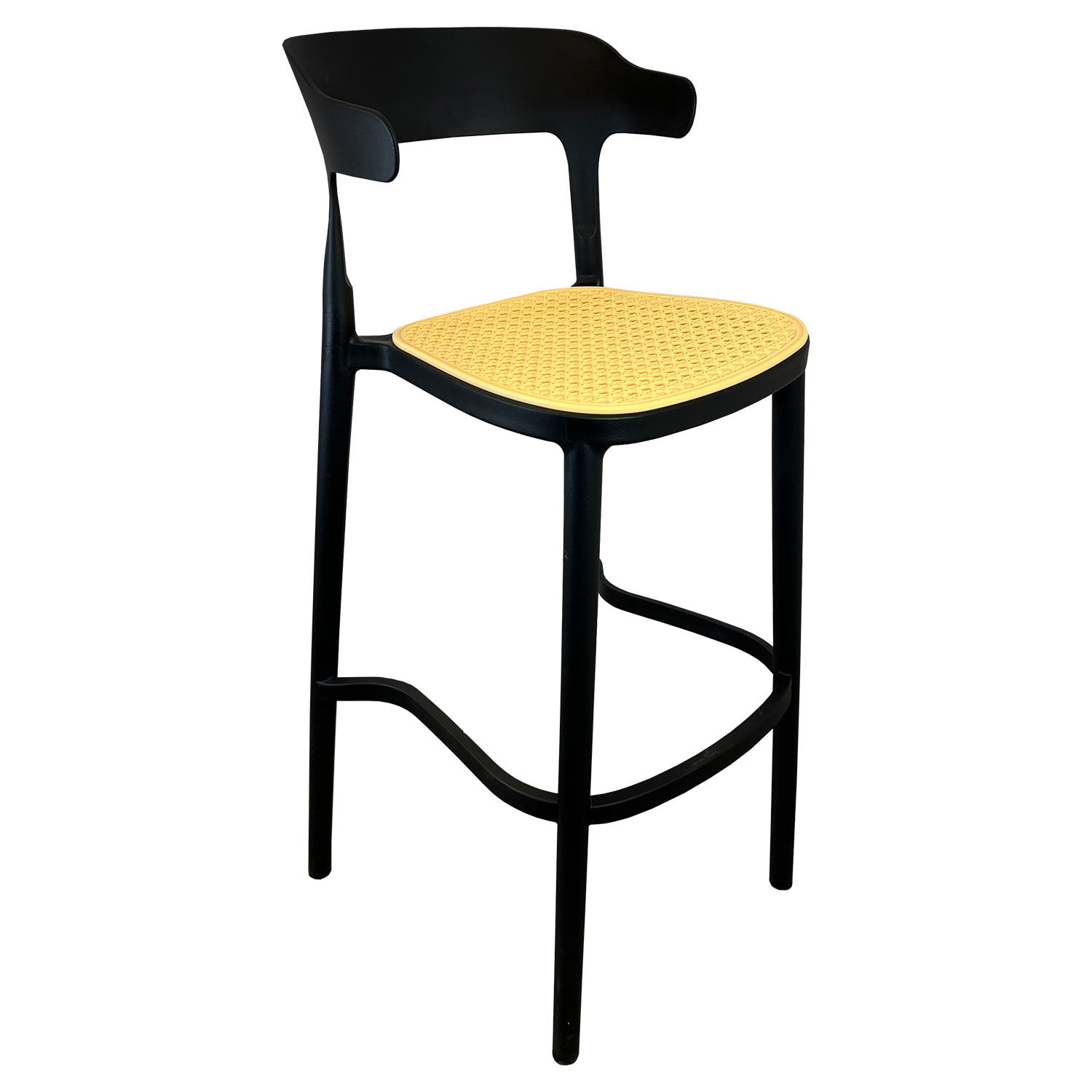 Pack 4 Taburetes Bar Bistro Negra Asiento Beige image number 4.0