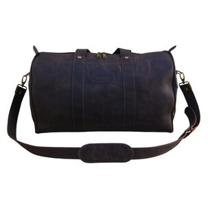 Bolso De Viaje De Cuero Cafe Oscuro