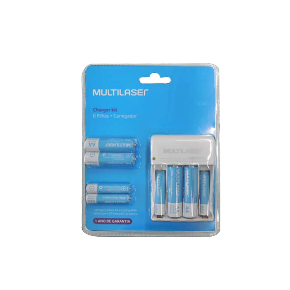 Cargador De Pilas Multilaser Cb093 - 110v/220v Entrada image number 2.0