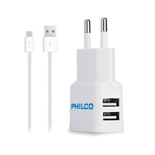 Cargador Philco Micro 220v 2.1a Doble Usb
