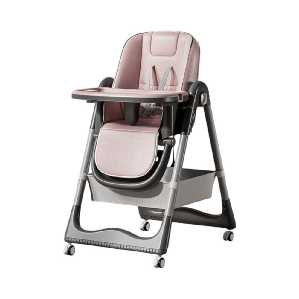 Silla De Comer Reclinable Plegable Lubabycas Rosada image number 8.0