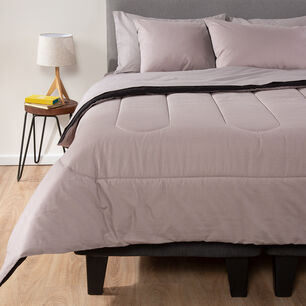 Plumon Bicolor Negro Gris Arthome 1.5 Plaza