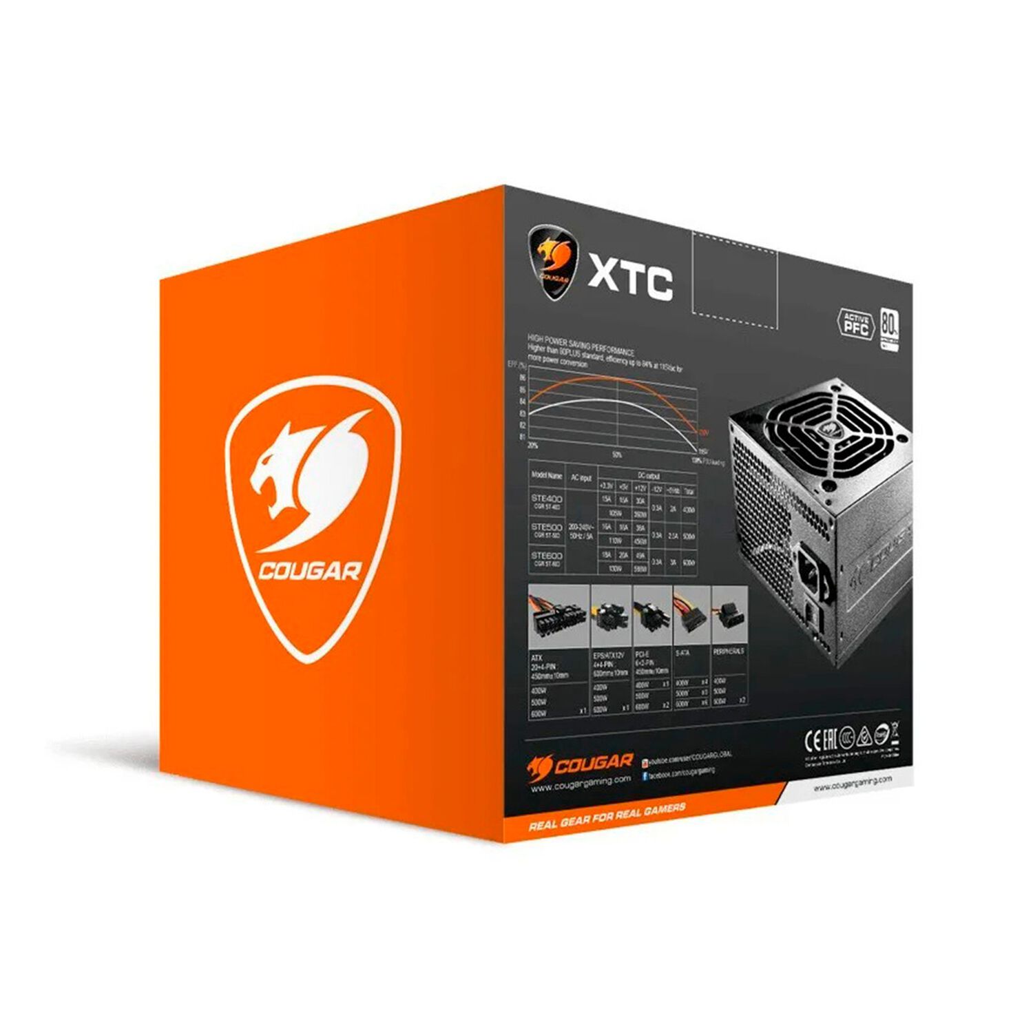 Fuente De Poder Gamer Atx Cougar Xtc 600w Plus 80 High Power image number 9.0