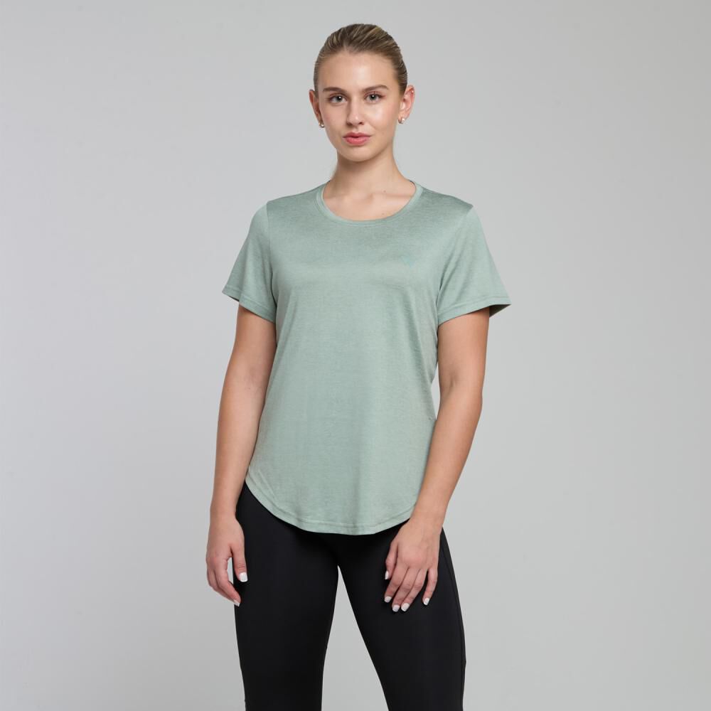 Polera Deportiva Lisa Slim Manga Corta Cuello Redondo Mujer Wetland image number 0.0