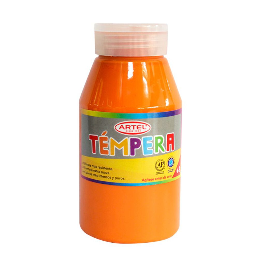 Frasco 250 Ml Tempera Naranja 77 image number 1.0