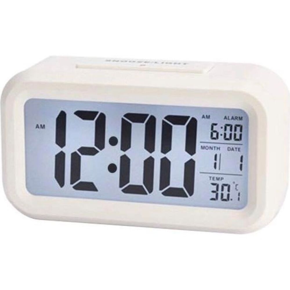 Reloj Despertador Led Temperatura Alarma Color Negro image number 1.0