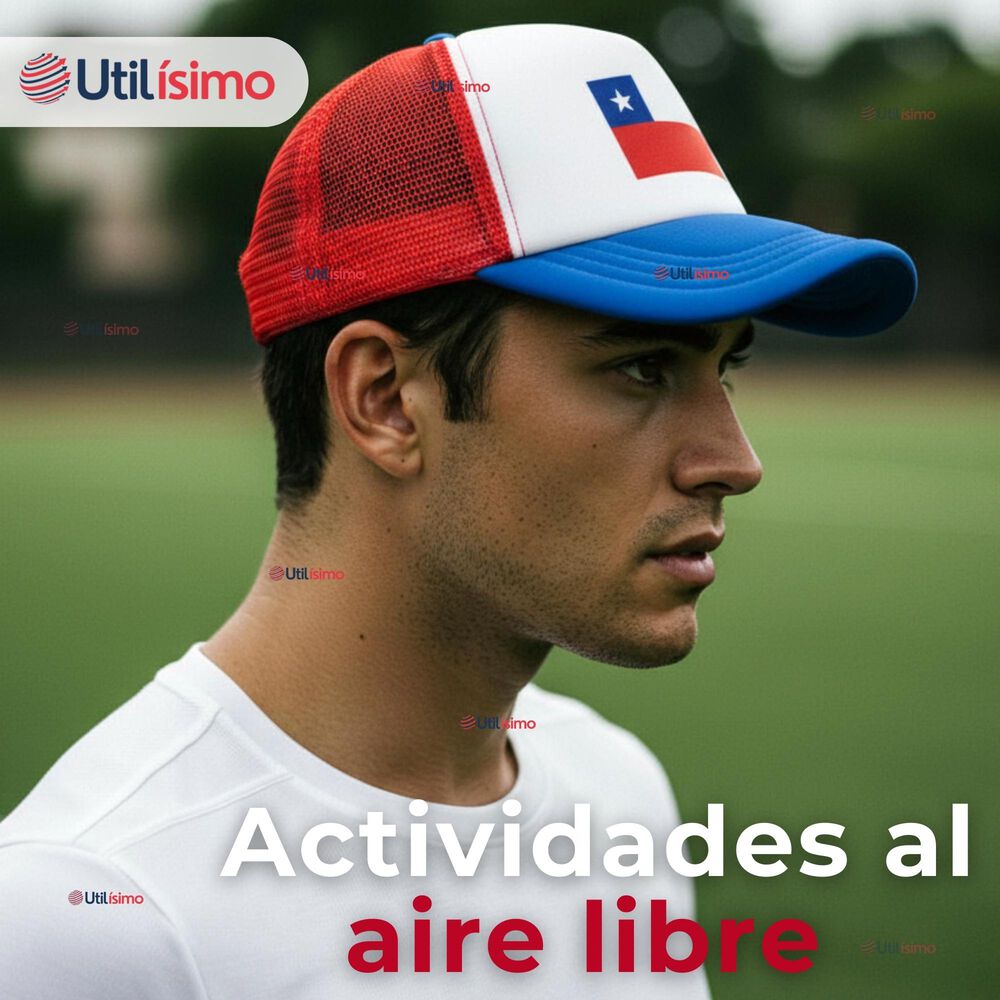 Gorro Jockey Talla &Uacute;nica Ajustable Malla Poli&eacute;ster Estampado Chileno image number 7.0