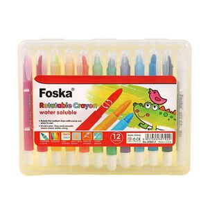 Lapiz T&eacute;mpera 12 Colores Retra&iacute;ble Sf8012 Foska