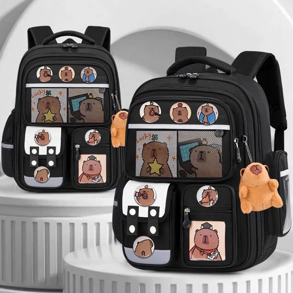 Mochila Capibara Gran Capacidad Compartimientos Y Accesorios image number 3.0