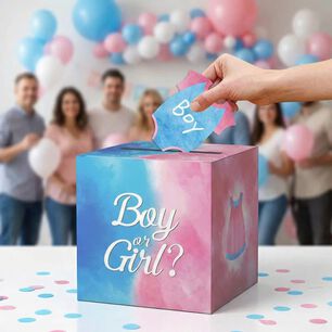 Caja Para Revelar G&eacute;nero Juegos De Votaci&oacute;n Baby Shower