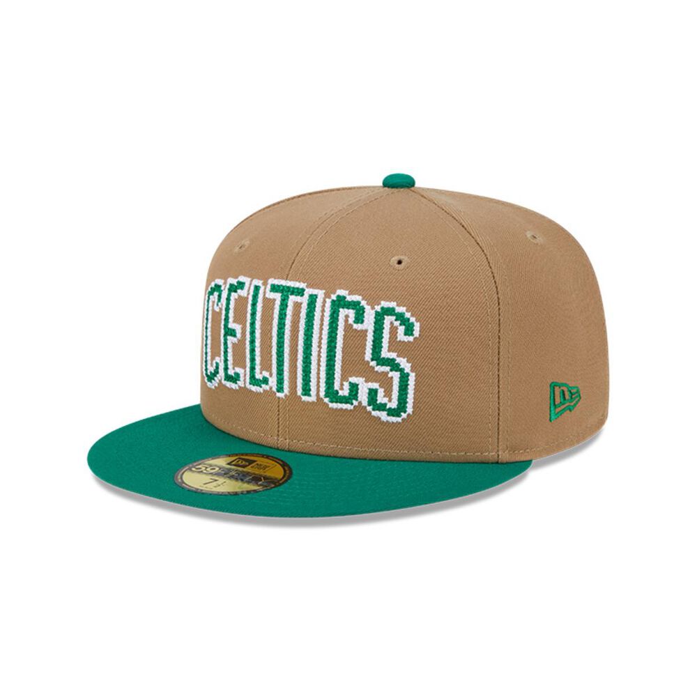 Gorra 59fifty Boston Celtics Nba 8-bit Wordmark Beige image number 1.0
