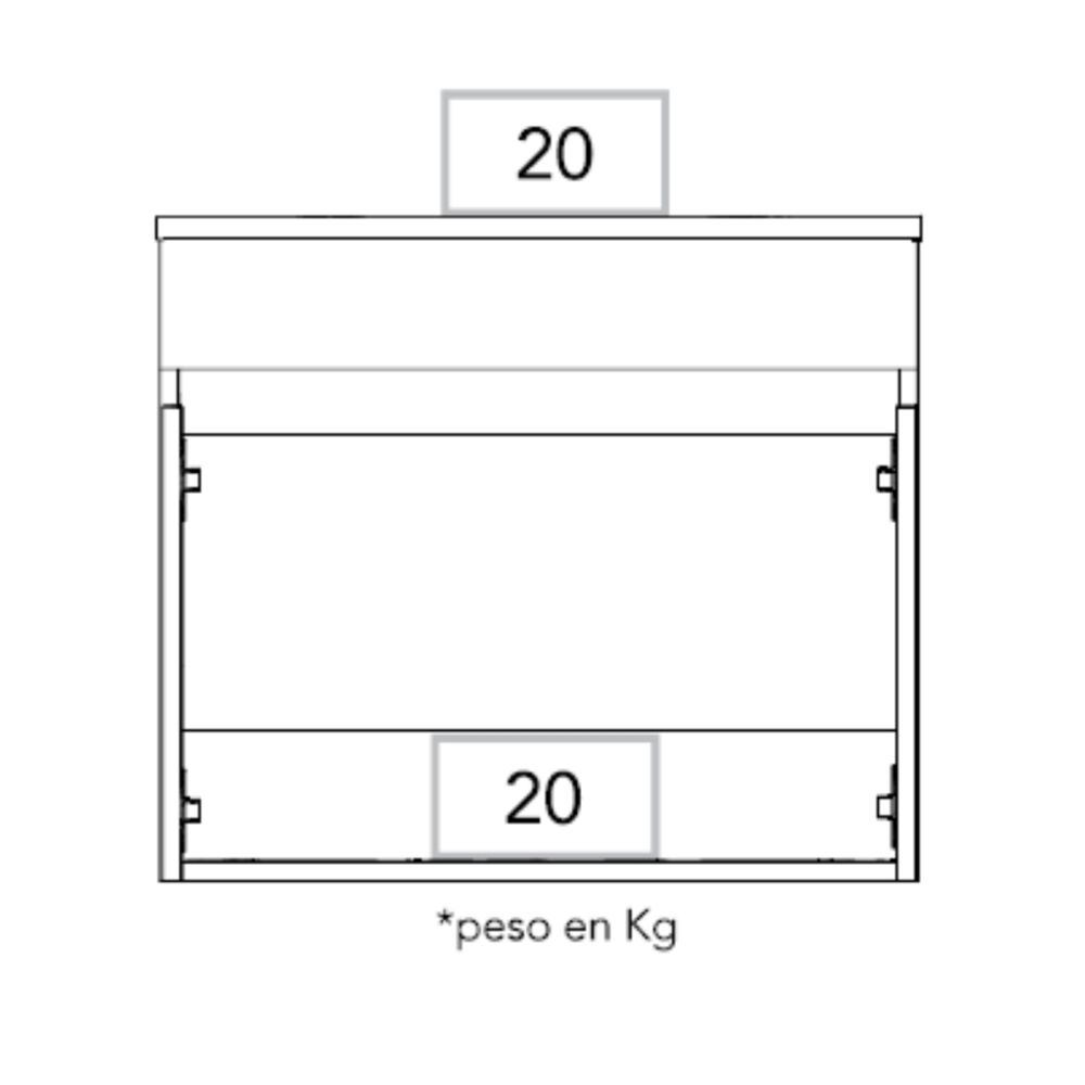 Mueble Vanitorio 2 Puerta Fm-001 Negro image number 7.0