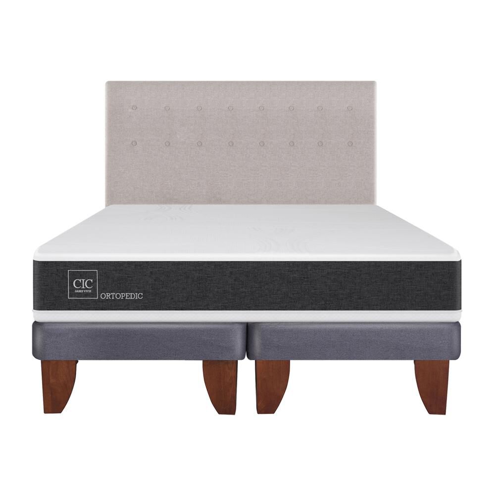 Cama Europea Cic Ortopedic / King / Base Dividida + Respaldo image number 1.0