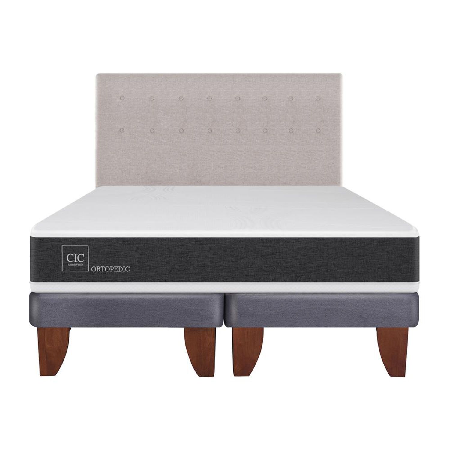 Cama Europea Cic Ortopedic / King / Base Dividida + Respaldo image number 1.0