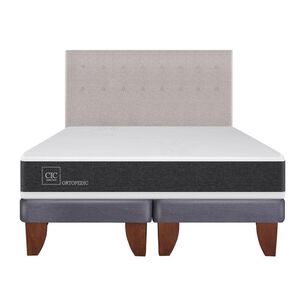Cama Europea Cic Ortopedic / King / Base Dividida + Respaldo