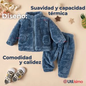 Conjunto Frizado Polar 2 Piezas Ni&ntilde;o Azul
