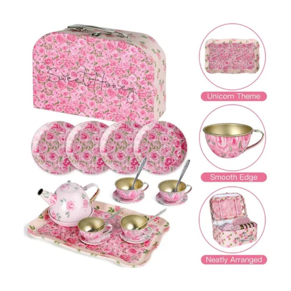 Juguete Juego De Te Tacitas Tetera Accesorios Rosado Infantil image number 0.0