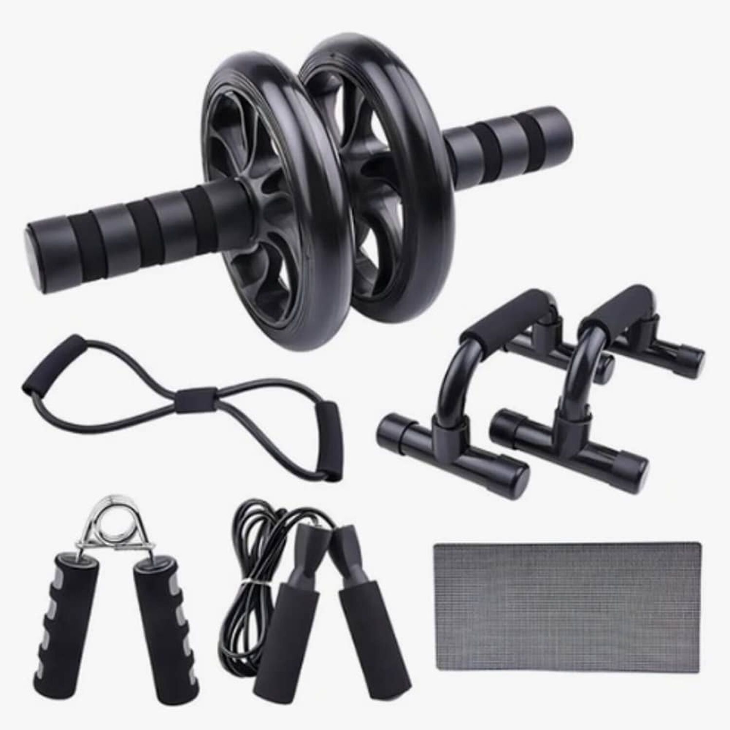 Set Deportivo 7 En 1 Rodillo Rueda Abdominal image number 1.0