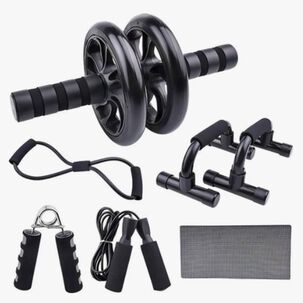 Set Deportivo 7 En 1 Rodillo Rueda Abdominal