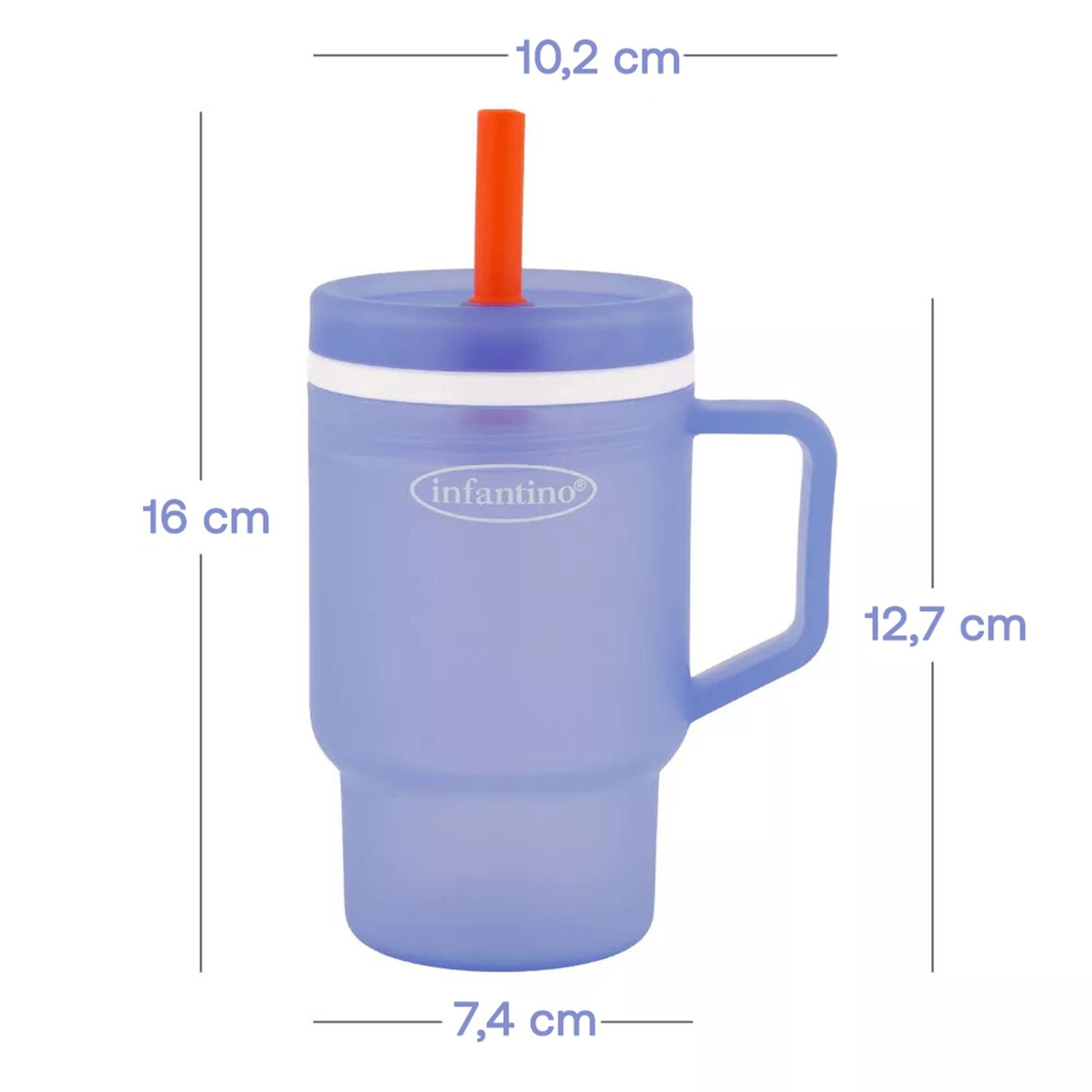 Vaso Antiderrame Con Bombilla My 1st Tumbler 266ml Azul image number 4.0
