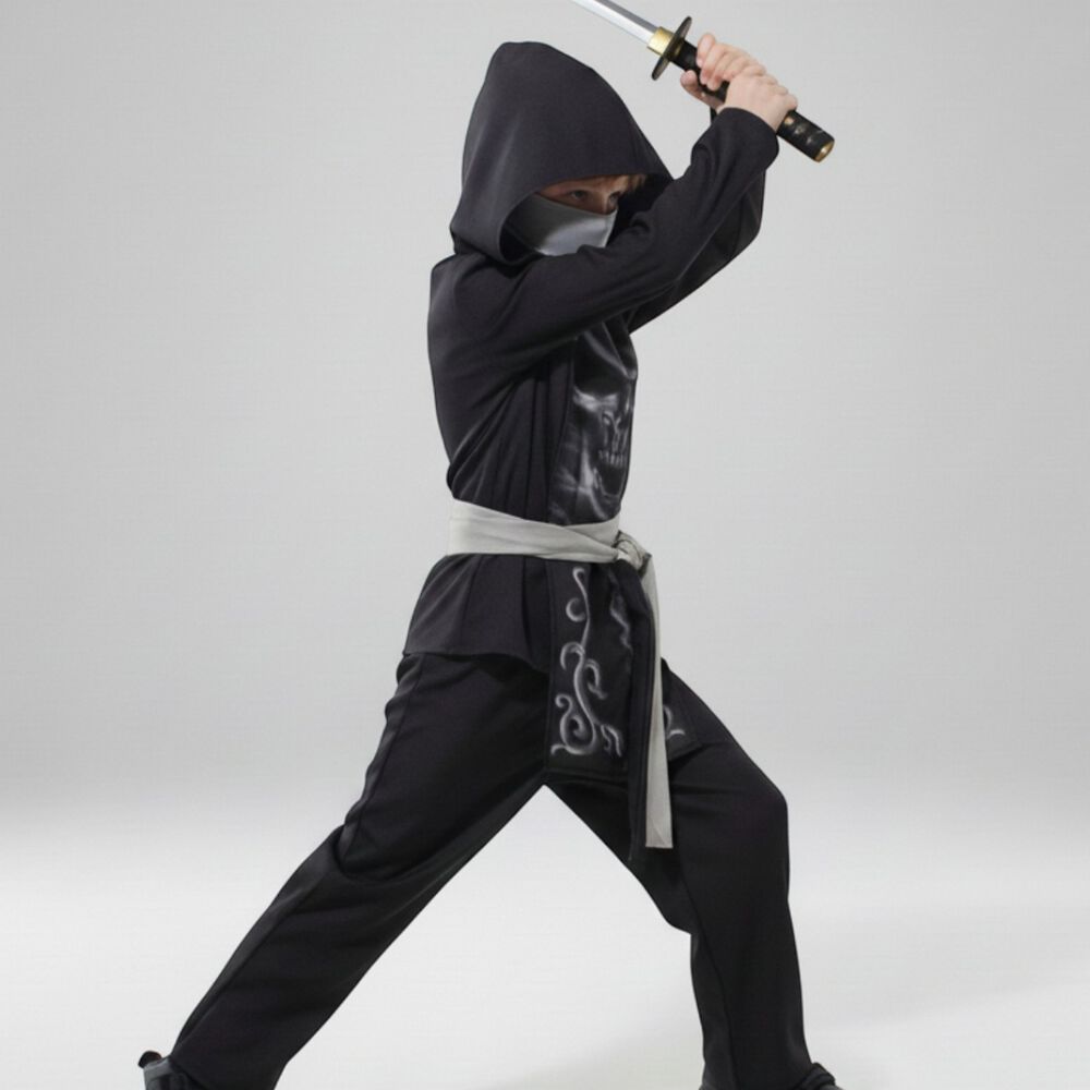 Disfraz Premium Ninja Dragon Esqueleto Camuflaje Infantil image number 12.0